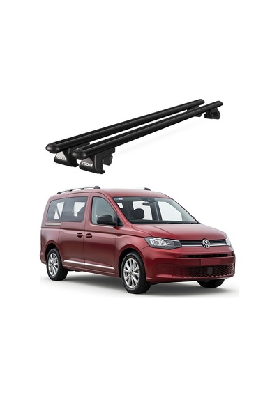 Volkswagen Caddy Maxi Life 5d 2015 Ve Sonrası Uyumlu Siyah Ara Atkı Port Bagaj Tavan Barı