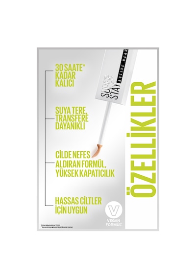 Maybelline New York Superstay Active Wear Kapatıcı 30 Honey