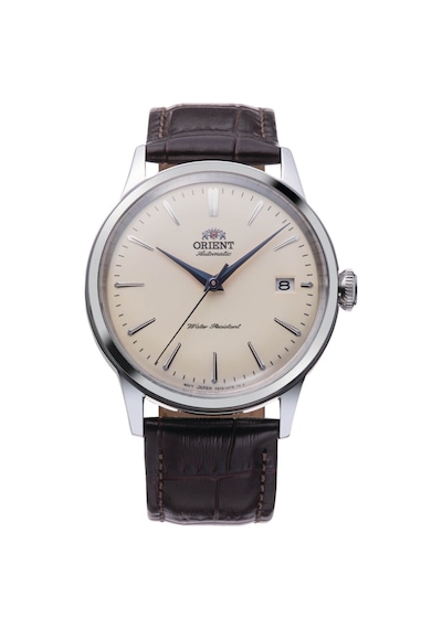 Orient Kurmalı Otomatik Deri Kahverengi Kristal Cam 38 Mm Erkek Kol Saati