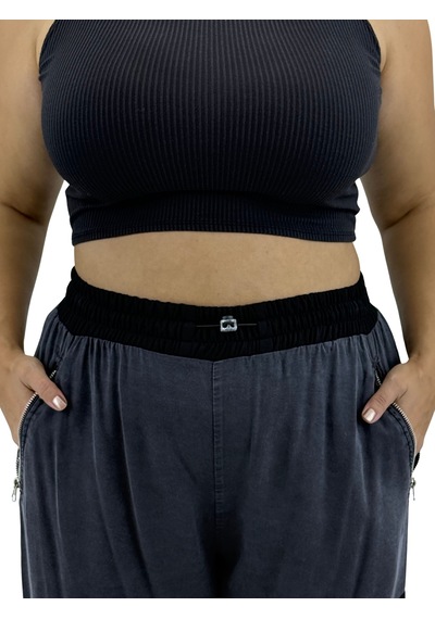 Büyük Beden Viskon Düğme Detaylı Önden Cepli Jogger Lastikli İkili Kadın Takım Antrasit Büyük Beden Viskon Düğme Detaylı Önden Cepli Jogger Lastikli İkili Kadın Takım Antrasit