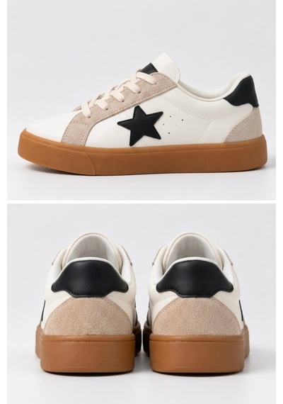Çocuk Esnek Sneaker Beyaz/siyah