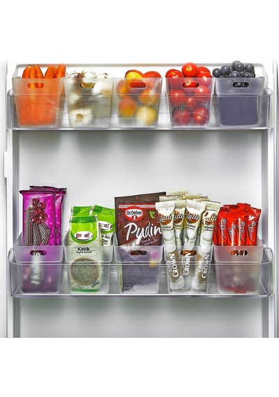6 Lı Buzdolabı İçi Mini Düzenleyici Kutu Organizer - Buzdolabı Kapak Düzenleyici Acıbadem