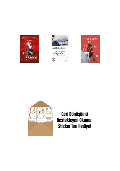 4 Gün 3 Gece + Veda Midi Boy + Hazan + Okuma Sticker'ları