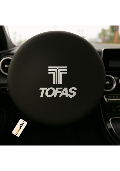 Tofaş Araba Penye Kumaş Direksiyon Kılıfı Siyah - Direksiyon Koruyucu Kılıf Siyah