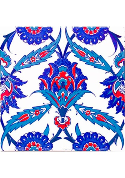 Armada Çini 20x20 Cm Ac 30 İznik Desenli Kütahya Çini Karo Serami