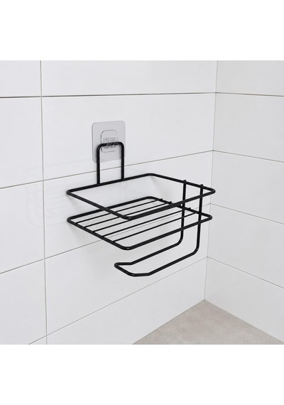Yapışkanlı Metal Tuvalet Kağıdı Tutucu Raflı Banyo Tuvalet Kağıdı Askılığı Diğer