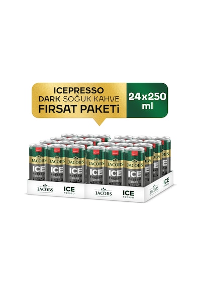 Jacobs Icepresso Dark Soğuk Kahve 250 Ml X 24 Adet Çekirdek Kahve