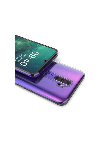 Kilifone - Oppo A5 2020 Uyumlu - Kılıf Şeffaf Soft Slim Fitt Süper Silikon Kapak - Şeffaf