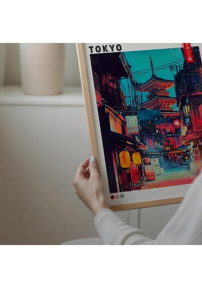 Japon Tokyo Posteri, Japandi Duvar Sanatı, Japon Duvar Sanatı, Japon Estetik Posteri