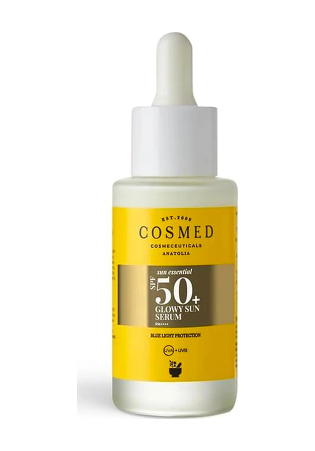 Cosmed Güneş Koruyucu SPF50 Sun Serum - Glowy Sun Serum - Makyaj Altı - SPF50+ Glowy Sun Serum - 50 ml