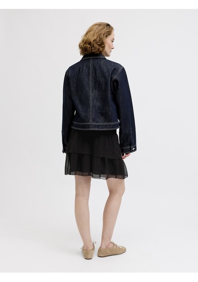 Jack & Jones Kadin Yüksek Bel Mini Etek - Lana - 12294607 Siyah