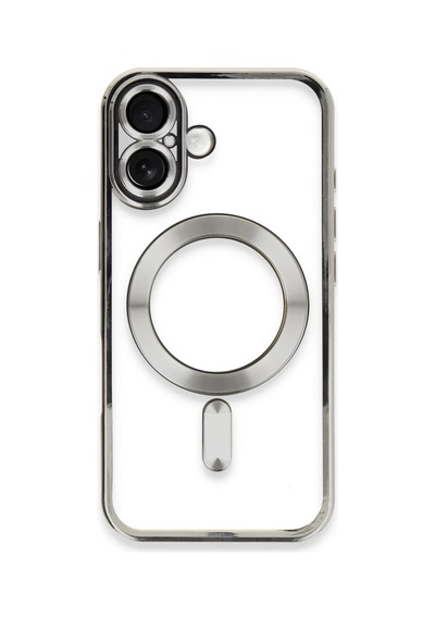 Newface - 953 - İphone 16 Kılıf Kross Magneticsafe Kapak - Csmo-tex - - Gümüş