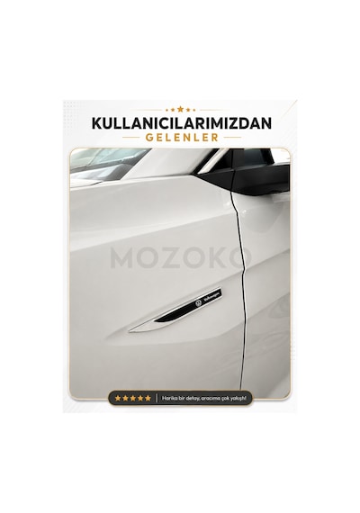Yüksek Kaliteli Volkswagen Uyumlu Logolu 3d Metal Krom Çamurluk Üstü Yan Amblem Seti 2 Adet