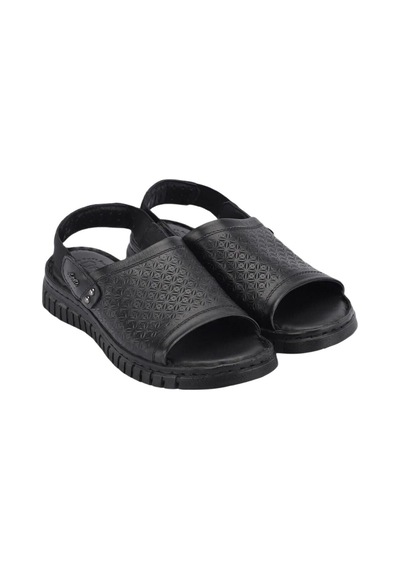 Forelli 38507 Alice-g Siyah Kadın Comfort Deri Sandalet 001