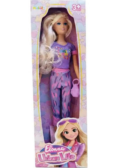 Elonna 30 Cm Şık Ve Hareketli Eklemli Oyuncak Bebek Tie-dye Pantolonlu/aksesuarlı O