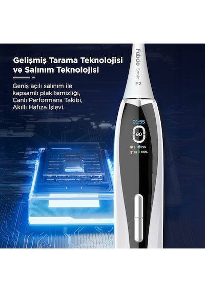 Fabcio Mysmile Sonic Pro Aı Şarjlı Diş Fırçası Beyaz + Diş Mine Bakım Serumu Hediye