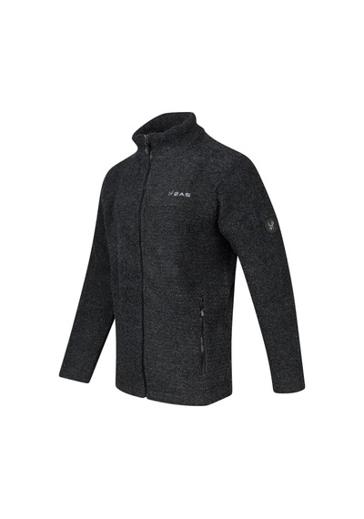 2as Hanoi Erkek Dik Yaka Havlu Merino Sweatshirt Siyah Siyah