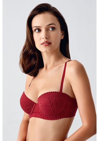 New Bra 33-8355 Destekli Sütyen bordo