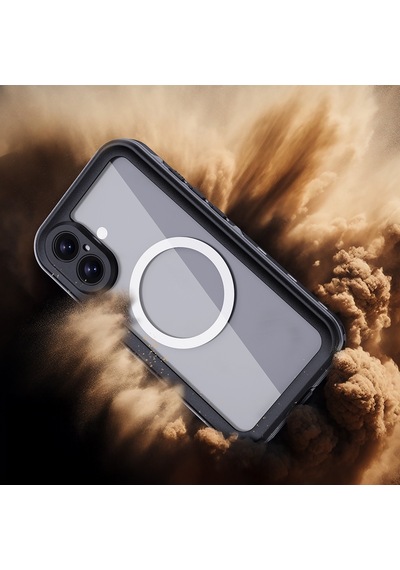 Apple Uyumlu iPhone 16 Kılıf 1-1 Su Geçirmez Lüx Koruma Siyah