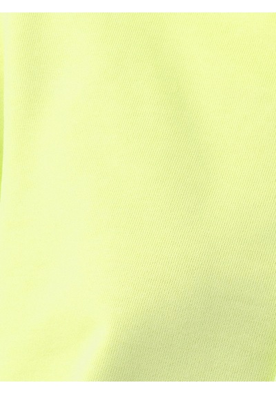 Loose Crop Kadın Sweatshirt Neon Yellow