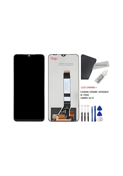 Xiaomi Redmi 9t Uyumlu Lcd Ekran Dokunmatik Servis + B-7000 + Tamir Seti