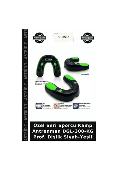 Özel Seri Sporcu Kamp Antrenman Dgl-300-kg Prof. Dişlik Siyah-yeşil Siyah - Yeşil