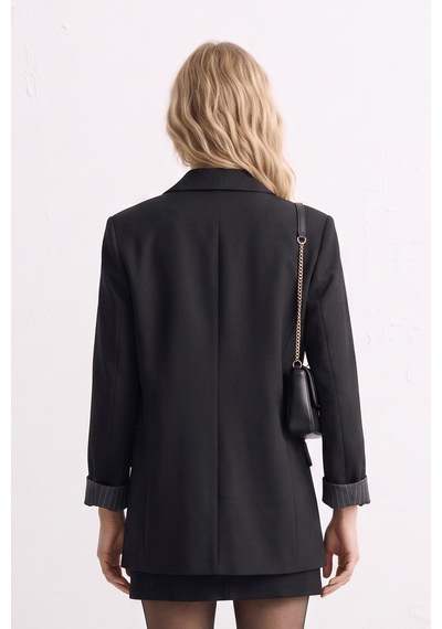 Barrels And Oıl Kadın Klasik Blazer Ceket - Siyah Siyah
