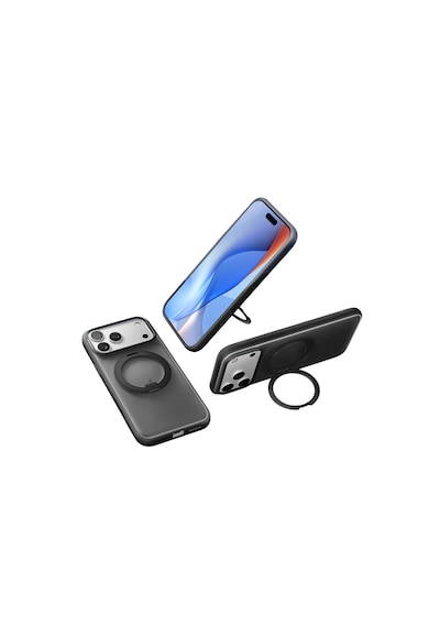 Torras Apple iPhone 17 Pro / 18 Pro Uyumlu O Stand R Fitness Serisi Magsafe Kılıf Siyah