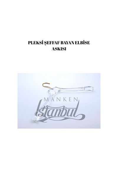 Elbise Askısı 40 Cm Pleksi Şeffaf Gold Kancalı Ceket Palto Askısı Business Class 3 Adet Diğer