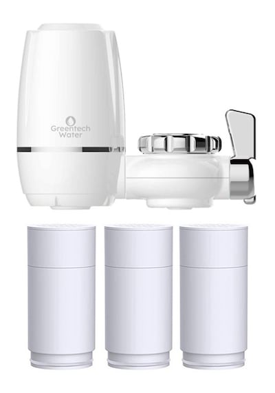 Greentech Water UF Membran Filtreli Musluk Ucu Arıtıcı / 3 Adet UF Membran Filtreli Kartuş / GW-D01P2