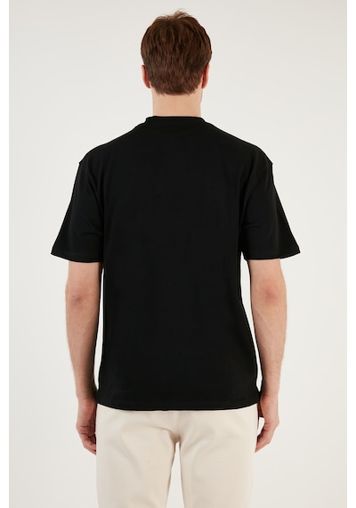 Buratti Pamuklu Relaxed Fit Sıfır Yaka Erkek T Shirt 5905446 Siyah Buratti Pamuklu Relaxed Fit Sıfır Yaka Erkek T Shirt 5905446 Siyah