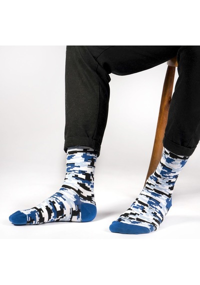 Ozzy Socks Camou Desenli Çorap Mavi