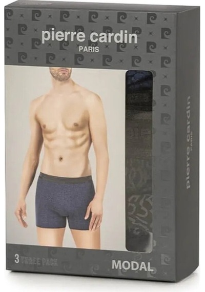 Pierre Cardin Erkek 3 Lü Desenli Boxer Set Çok Renkli