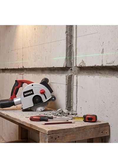 Rodex Duvar Kanal Açma Makinesi 125mm 4500rpm 1700w Lazerli Rdx1396
