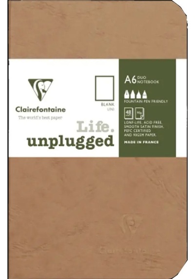 Clairefontaine Age Bag Stapled A6 Çizgisiz Defter Taba 734186c