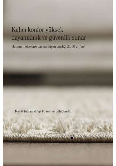 İskandinav Dokuma Bukleli Bej Jüt Taban Halı Salon Mutfak Koridor Yolluk Modern Halı