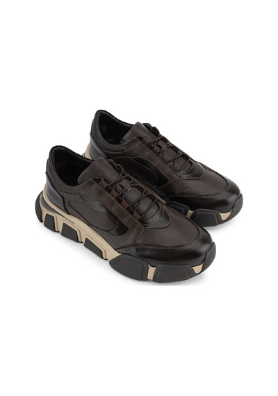 Tamer Tanca Erkek Hakiki Deri Kahverengi Sneakers & Spor Ayakkabı 1145 2031 Erk Ayk Y26 Kahve