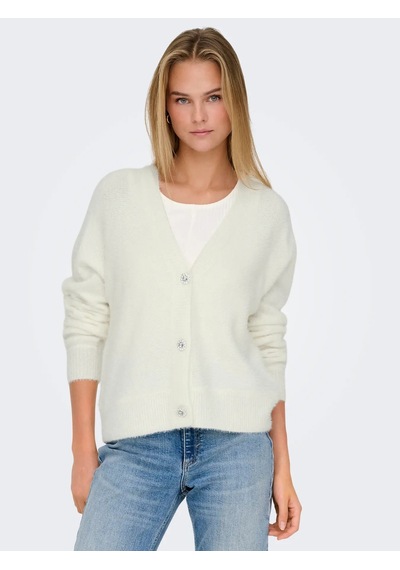 Only Onlella Piumo Ls Cardigan Knt Kadın Ceket 15259564 Ekru