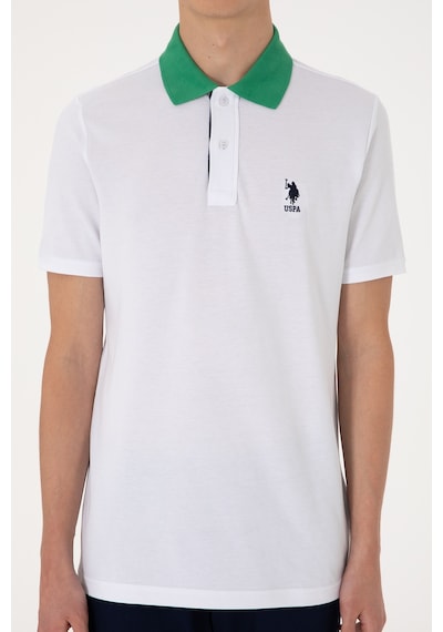 U.S. Polo Assn. Erkek Regular Fit Polo Yaka Beyaz Tişört 50306809-VR013