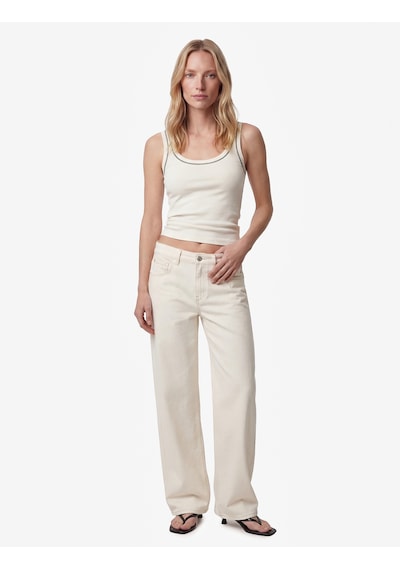 Koton Pamuklu Slim Fit Dikiş Detaylı U Yaka Halter Yaka Fitilli Atlet Ekru 6sak10246ek