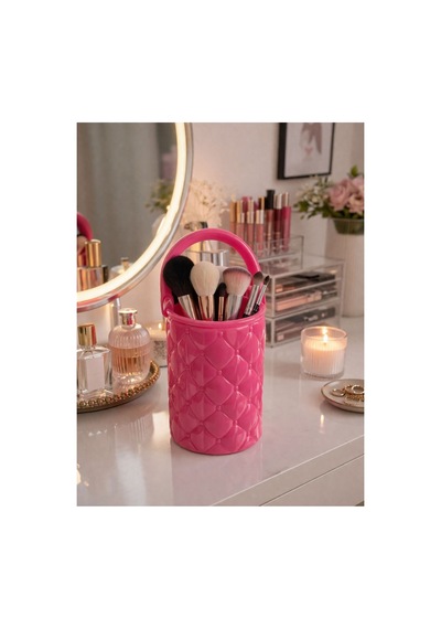 Makyaj & Fırça Organizetörü Pembe Pembe