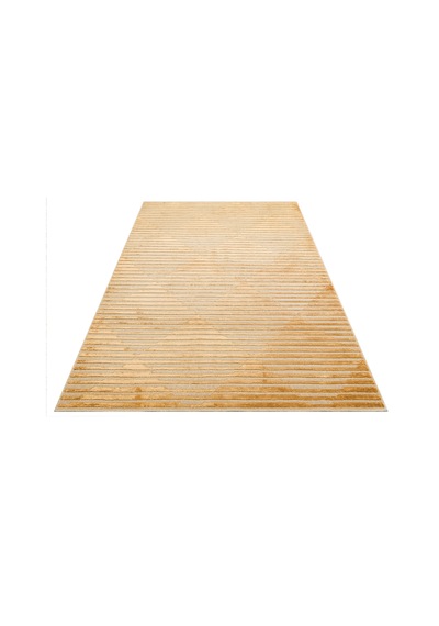 Gold Dyed Yüksek Alçak Dokulu Naturel Yün Ve Vıskon Modern Dokum