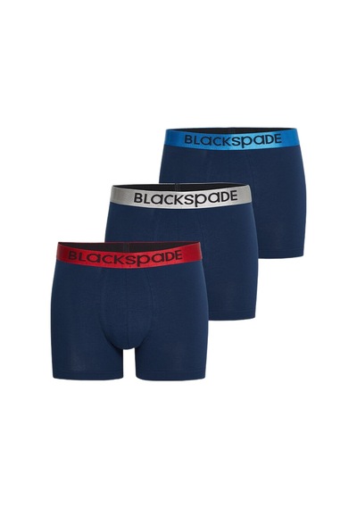 Blackspade Erkek Boxer 3'lü Paket Modern Basics 9471 Lacivert