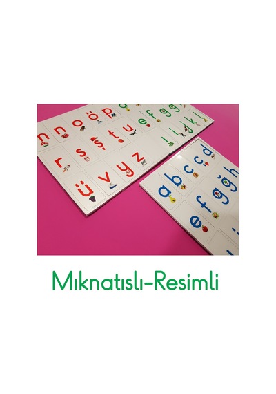 Mıknatıslı Küçük Harfler-Resimli