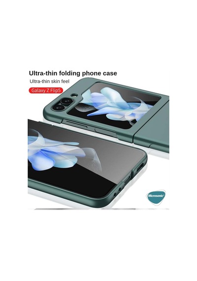 Microsonic Samsung Galaxy Uyumlu Z Flip 5 Kılıf Shape Hard Cover Siyah