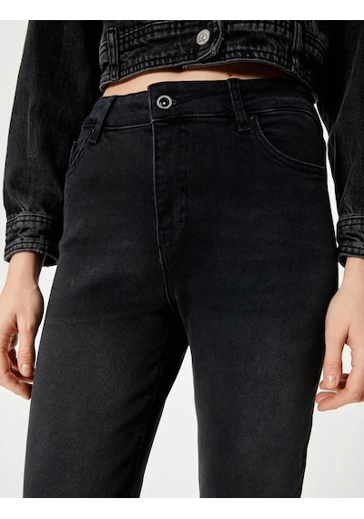 Koton Kadın Jean Pantolon Siyah 4sal40318md 25ky59t01628 Y5901 Siyah