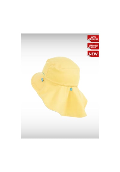 Decathlon Bebek Uv Korumalı Şapka Sarı Mavi Savan Baskılı Turkuaz