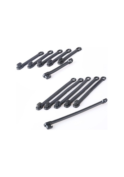 Kartlı Metal Araba Askı Aparatı, Silikon, Siyah, 50'li Set, Regular & Premium Ve Uzun Kart Organizatör