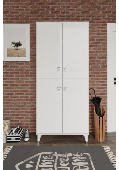 Simple Sp4190 Ayakkabılık 4 Kapaklı Mutfak Dolabı Balkon Dolabı Kiler Banyo Dolabı Çok Amaçlı Dolap Beyaz Gümüş Beyaz - Gümüş Simple Sp4190 Ayakkabılık 4 Kapaklı Mutfak Dolabı Balkon Dolabı Kiler Banyo Dolabı Çok Amaçlı Dolap Beyaz Gümüş Beyaz - Gümüş