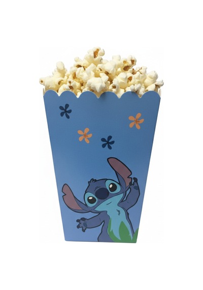 Stich & Lilo Baskılı Mısır Cips Pop Corn Kutusu 8 Adet Mavi Tüm Yaşlar